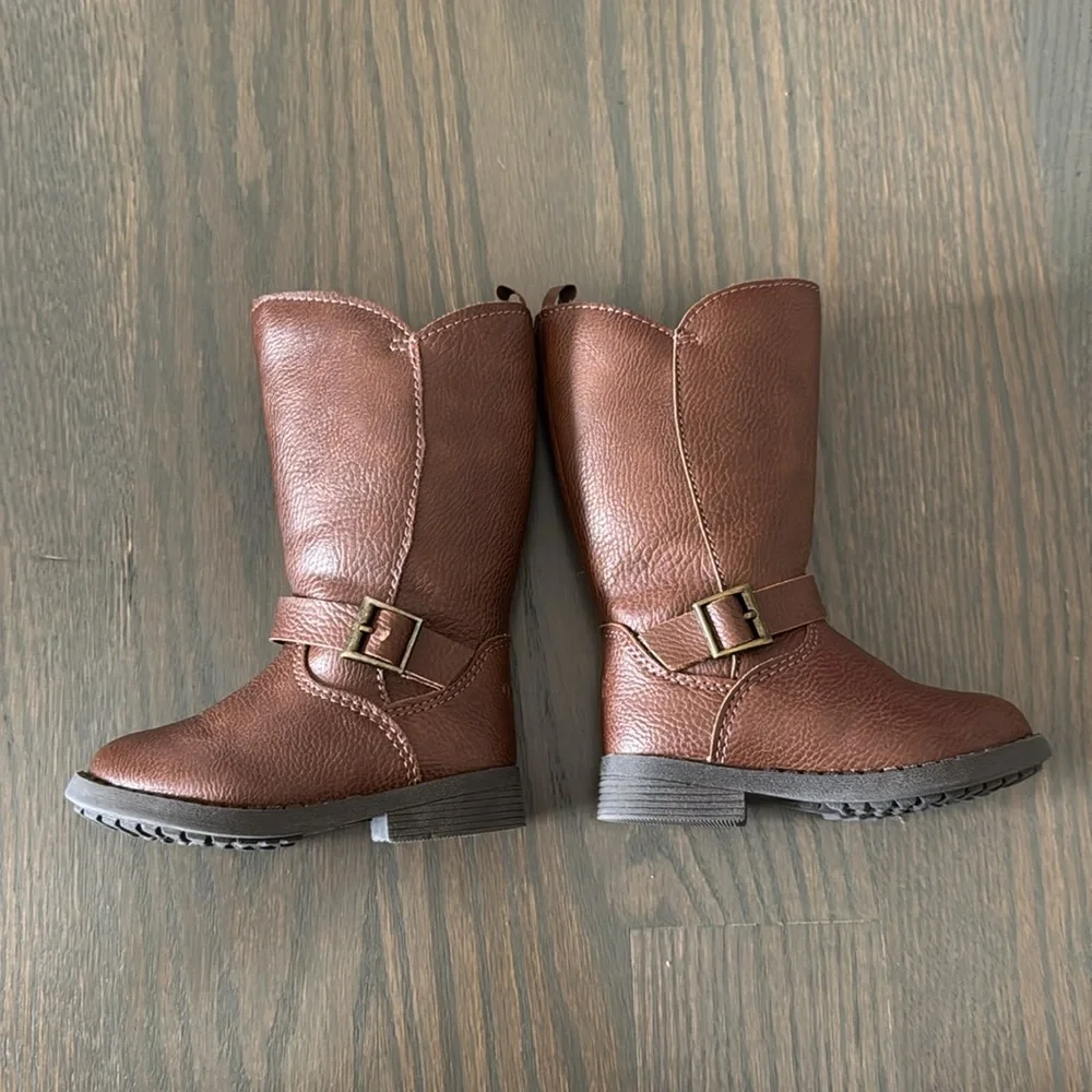 OshKosh B'gosh Lumi Brown Toddler Girls Fashion Boots Size 4M